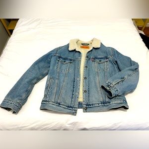 Essentially new medium Sherpa denim jacket, bought wrong size
